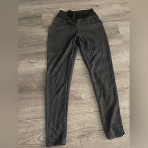 Brand- not to sure, Size- small, Color- black gray lines, tiktok pants
